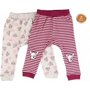 2 Paia di Pantaloni "Bambi" Disney Caldo Cotone