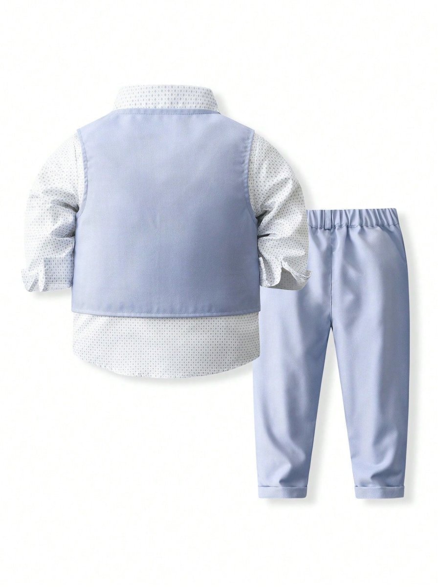 Completo Elegante 4 Pezzi per Bambino – Gilet, Camicia, Pantaloni e Papillon - immagine 3