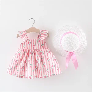 Abito Estivo pe bambina e Cappello Abbinato vari colori